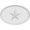 Ekena Millwork Standard Dalton Star Rosette With Rounded Edge, 4"W x 2 3/4"H x 1/2"P ROSP040X028X050DAL08 - alternate 2